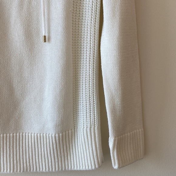 Calvin Klein Ivory Lace Up Sweater - Picture 6 of 13